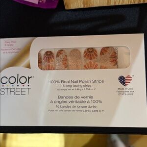 Color Street TALK TURKEY Thanksgiving Sunburst Glitter Nail Strips